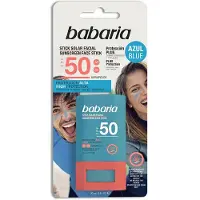 Babaria Blue Face Sun Stick suojaava ja kosteuttava puikko kasvoille ja herkkiin kohtiin SPF 50 20 ml