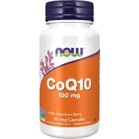 NOW,NOW Foods,NOW,NOW Foods CoQ10 ja valkopyökki, 100 mg - 90 kasviskapselia