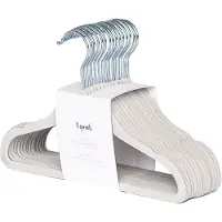 3 Sprouts - Velor Hanger 15 pcs Grey
