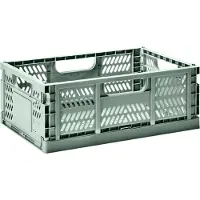 3 Sprouts Modern Folding Crate - Large - Green - 43.5CM X 29.4CM X 17.9CM