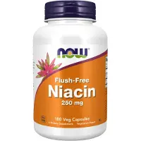 Now Flush-Free Niacin, 250 mg, 180 Veg kapseli