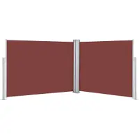 vidaXL Sisäänvedettävä sivumarkiisi 140x1000 cm ruskea