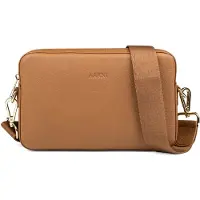 Aarni Large Crossbody Bag -olkalaukku, konjakki/kulta