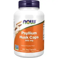 Now Psyllium Husk 500 mg - 200 Veg-kapselia