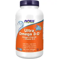 Now Ultra Omega-3-D -kalaöljy - 180 pehmeää kapselia