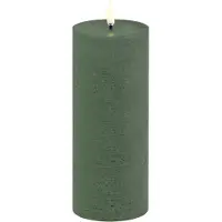 Uyuni Lighting LED-kynttilä Ø7,8x20 cm Rustiikki Oliivinvihreä