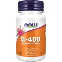 NOW,NOW Foods,NOW,NOW Foods E-vitamiini 400 - Luonnollinen (sekoitus tokoferoleja) - 50 kapselia