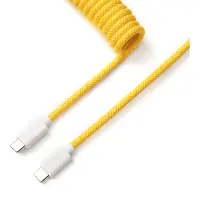 Keychron Coiled Aviator Cable - Yellow, näppäimistön kierrekaapeli