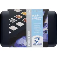 Royal Talens Pocket Box Akvarelliväri 12-setti Metallic