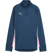 Puma Harjoituspaita Individualblaze 1/4 Vetoketju - Navy/electric Lime/pinkki Nainen, koko Large