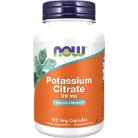 Now Kaliumsitraatti Potassium Citrate 180 kaps. ravintolisä