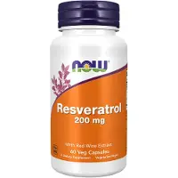 NOW,NOW Foods,NOW,NOW Foods Luonnollinen resveratrol punaviinistä, 200 mg - 60 kasviskapselia