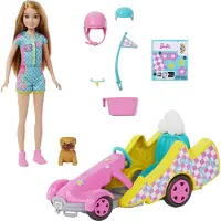Barbie Stacie Racer Doll with Go-Kart Toy Car