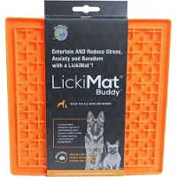 LickiMat - Classic Buddy Orange 20 x 20 cm - Koirat - Ruokailupaikat ja juoma-automaatit - Koiran ruoka-aktivointi