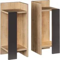 Decortie Ela vuodekaappi - tammi, antrasiitti