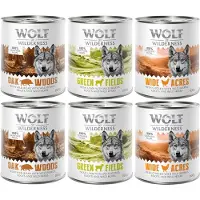 Wolf of Wilderness 12x800g lajitelma: villisika, kana, lammas koiranruoka