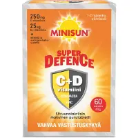 Minisun Super Defence - C-D3-vitamiinit Purutabletti 60 tabl