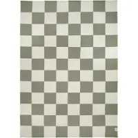 Classic collection Square-matto valkoinen/vihreä