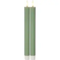 Star Trading LED antiikkikynttilä vihreitä 2kpl 25cm