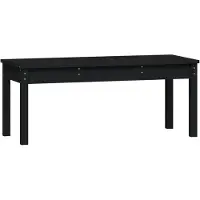vidaXL Puutarhapenkki musta 109x44x45 cm täysi mänty