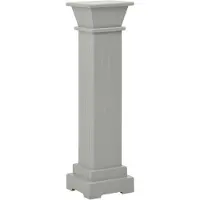 vidaXL Kukkateline klassinen pilari neliö harmaa 17x17x66 cm MDF