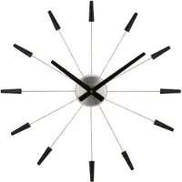 Nextime Plug Inn Seinäkello 58 cm Musta