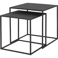Blomus Set Of 2 Tables - 40 X 40 X 40 Cm - Fera - Black - Black - L 40CM