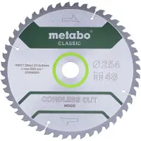 Metabo Katkaisuterä puulle 628690000; 254x30 mm; Z45; 5°