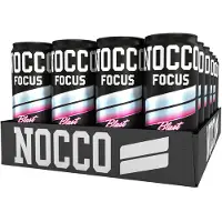 NOCCO Focus Raspberry Blast -energiajuoma 330ml 24-pack