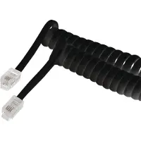 Pro Puhelin handset spiral cable CCA (copper-clad aluminium) - Musta - 4m