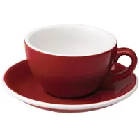 Loveramics Cappuccino kuppi ja lautanen Egg Red, 200 ml