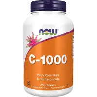 NOW,NOW Foods,NOW,NOW Foods C-vitamiini C-1000 ruusunmarjalla - Hidas vapautuminen - 250 tablettia