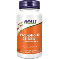 Now , Probioti-10, 25 Miljardia, 100 Veg Kapseli