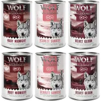 Wolf of Wilderness 6x400g Red Meat lajitelma koiran märkäruoka