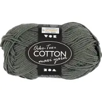 Creativ Company Cotton yarn Size 8/8 L: 80-85 M Gray - 50gr.