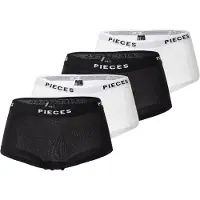 Pieces Pclogo Lady 4 Pack Solid Noos Bc - Black - XL