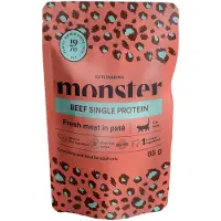 Monster Pet Food - Cat Pouches Adult Beef Red 85 g x 8 st - Kissat - Kissanruoka - Märkäruoka