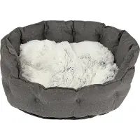 Dogman Classy Memory Foam pyöreä koiran sänky, harmaa - 84 cm