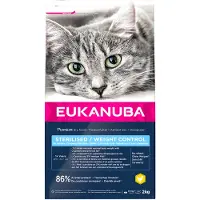 Eukanuba 2kg Sterilised/Weight Control Adult kissanruoka