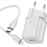 Baseus Super Si Pikalaturi USB-C / Lightning Kaapeli - 20W - Valkoinen