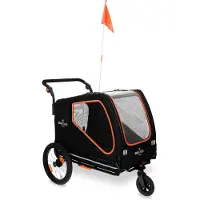 Nomad Tales Spirit Bike Trailer, ebony / tangerine 145x 72x 02cm, alle 45 kg painaville koirille