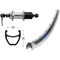 Winora Exal Xp-19 Qr Shimano Acera T3000 Takapyörä