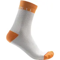Castelli Velocissima Socks Valkoinen,Oranssi EU 35-38 Nainen