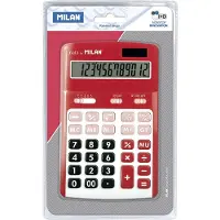 Milan Blister Pack Red 12 Digit Calculator Hopeinen