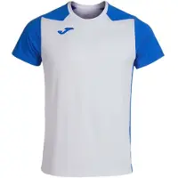 Joma Record Ii Short Sleeve T-shirt Valkoinen,Sininen 7-10 Years Poika