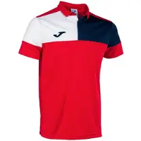 Joma Crew V Short Sleeve Polo Punainen 12-14 Years Poika