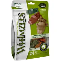 Whimzees - Alligator Dental Dog Treat Bag S 24 kpl - Koirat - Koiran herkut ja puruluut - Dentalherkut