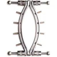 Master Series - Häpyhuulipuristin, bdsm, ruostumaton teräs, hopea