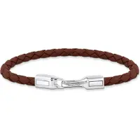 Thomas Sabo Rebel At Heart ruskea nahkarannekoru A2147-682-2-L19