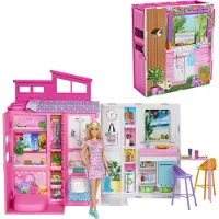 Barbie Barbien talo ja nukke -leikkisetti